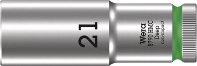 Wera 8790 HMC Deep Steckschlüsseleinsatz mit 1/2"-Antrieb, 21 x 83 mm