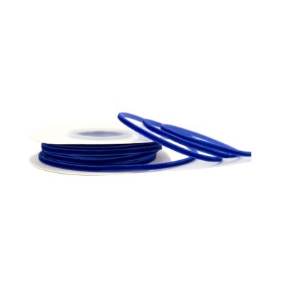 Samtband 3mm x 10m Rolle Blau