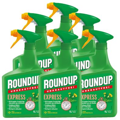 6 x ROUNDUP® Unkrautfrei Express AF, 1 Liter