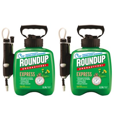 2 x ROUNDUP® Unkrautfrei Express AF Drucksprühgerät, 2,5 Liter