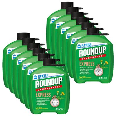 12 x ROUNDUP® Unkrautfrei Express AF Fertigmischung, 2,5 Liter
