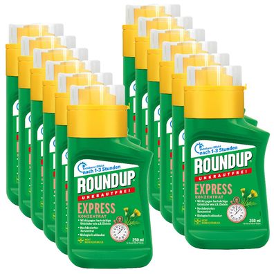 12 x ROUNDUP® Unkrautfrei Express Konzentrat, 250 ml
