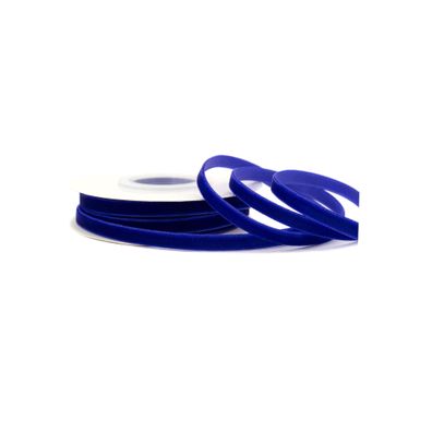 Samtband 6mm x 10m Rolle Blau