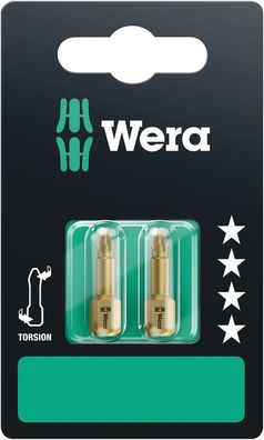 Wera 855/1 TH SB Bits, PZ 1 x 25 mm, 2-teilig 05073370001