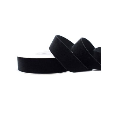 Samtband 25mm x 5m Rolle Schwarz