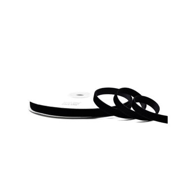 Samtband 10mm x 10m Rolle Schwarz