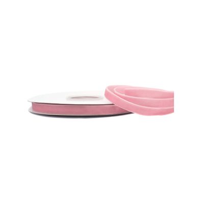 Samtband 10mm x 10m Rolle Altrosa
