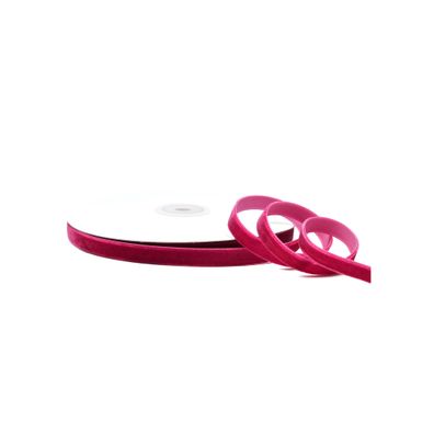 Samtband 10mm x 10m Rolle Weinrot