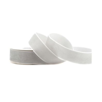 Samtband 25mm x 5m Rolle Silber / Grau