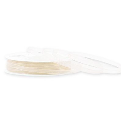 Organzaband 3mm x 50m Rolle Champagner