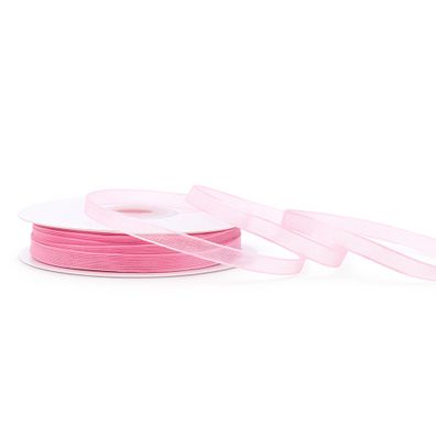 Organzaband 3mm x 50m Rolle Rosa