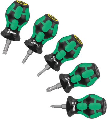 Wera Stubby Set 2 Schraubendrehersatz 5-teilig 05008871001 Kreuzschlitz Vergaser