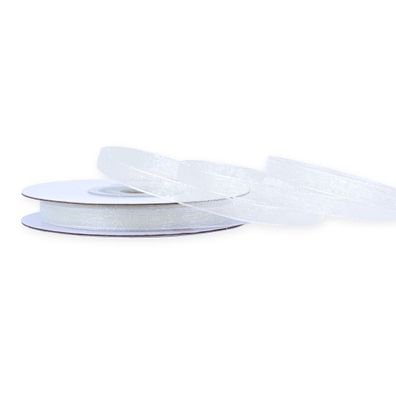 Organzaband 6mm x 25m Rolle Ivory / Elfenbein