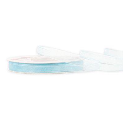 Organzaband 6mm x 25m Rolle Hellblau