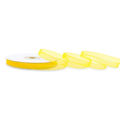 Organzaband 6mm x 25m Rolle Gelb