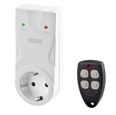 Elektrobock WS313 Fernbedienung mit Empfänger Zwischensteckdose, 3 V