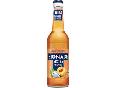 Bionade Eistee Pfirsich Mehrweg - 12 x 330 ml Kasten