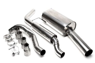 Edelstahl Auspuffanlage VW GOLF 1 CABRIO 1X70MM SCHARF