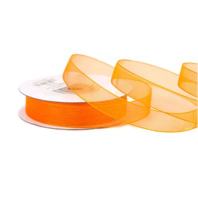 Organzaband 12mm x 25m Rolle Orange