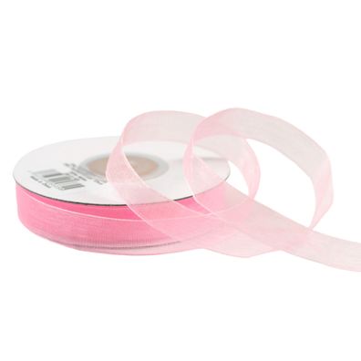 Organzaband 12mm x 25m Rolle Rosa
