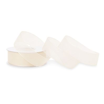 Organzaband 25mm x 25m Rolle Champagner