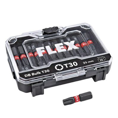 Flex Bitset Bit Bohrschrauber Schrauber Set DB Bulk T30 Torx 25 Stück 530492