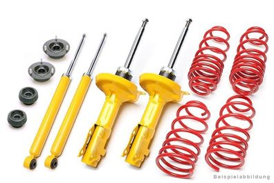 TA Technix Sportfahrwerk 40/40MM + 4 Domlager VORNE+HINTEN VW GOLF 3 91-94