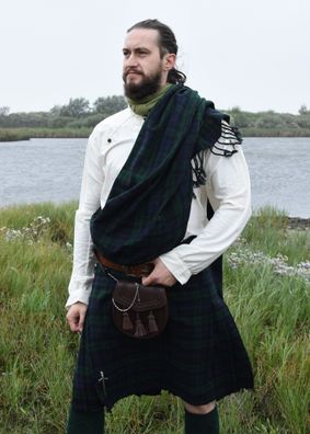 Plaid / Schal, Tartan, ca. 234 x 137 cm