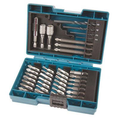 Makita Bohrer-Bit-Set Schrauben Befestigen Bohrer Schrauber Bit 38teilig B-54106