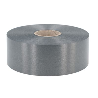 Geschenkband Ringelband 50mm x 100m Rolle Anthrazit / Grau