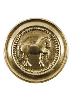 Römische Phalera, Pferd, Messing oder verzinntes Messing