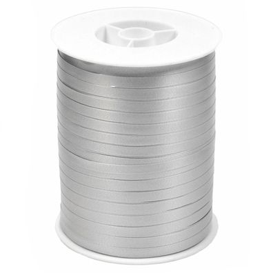 Geschenkband Ringelband 5mm x 500m Rolle Silber