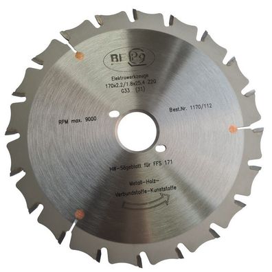 Bepo HW Sägeblatt Montagefräse Fräse FFS 171SE 171E Z20 170mm 1170/112