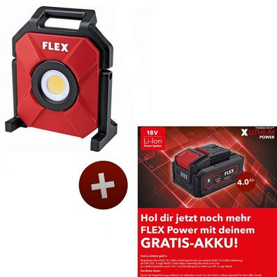 Flex LED Akku Baustrahler Strahler 209x290x354 CL 10000 10.8/18.0 504610