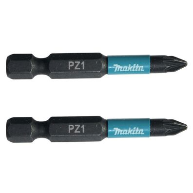 Makita Bit PZ1 Impact Black 2 Stück 50 mm 1/4 Zoll Sechskantaufnahme B-63747