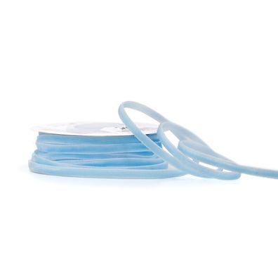Samtband 3mm x 10m Rolle Hellblau