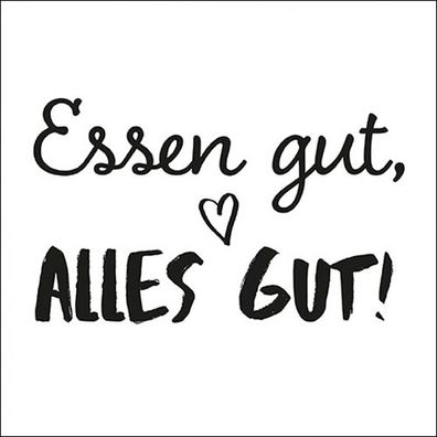 Servietten Papier 33x33cm 3-lagig mit Schriftzug Essen 20 Stück