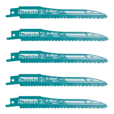 Makita Reciproblatt Sägeblatt BIM 152/7 18Z für Säbelsäge (5 Stück) B-05038