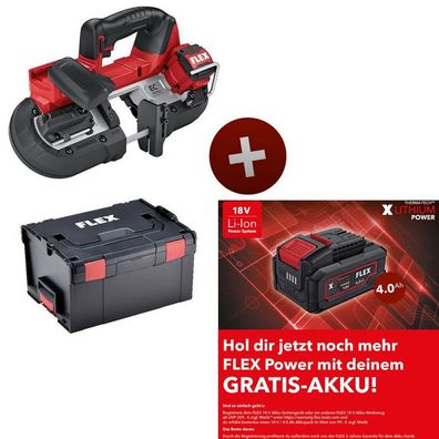 Flex Akku Bandsäge Säge SBE64 18-EC Solo 18V mit Transportkoffer L-BOXX 531748