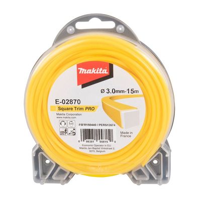 Makita Mähfaden 4kant 3,0mmx15m Rasentrimmer Freischneider E-02870