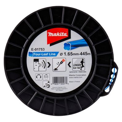 Makita Mähfaden Four Leaf 1,65mmx445m blau für Sensen Rasentrimmer E-01753