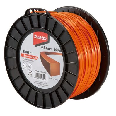 Makita Mähfaden 4kant 2,4mmx206m Sense Freischneider Rasentrimmer E-02820