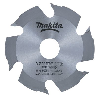 Makita Nutfräser Fräser 100x4x22mm 6Z Holz für Nutfräse DPJ180 PJ7000 B-20644