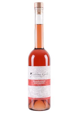 Rhabarber-Erdbeer Likör, 20%, 0,5l Flasche - Holsteiner Geister