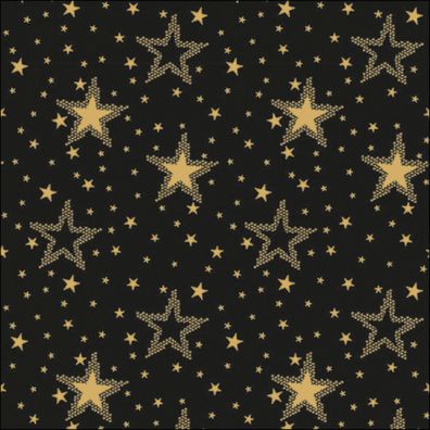 Servietten Papier 33x33cm 3-lagig mit goldenen Sternen Muster 20 Stück