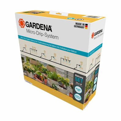 Gardena MDS Tropfbewässerung Set Balkon (15 Pflanzen)