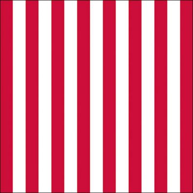 Servietten Papier 33x33cm 3-lagig mit rot weißen Streifen 20 Stk