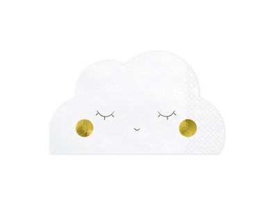 Servietten 16x9cm Wolke 20 Stück weiß