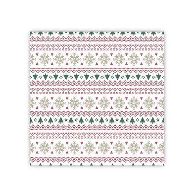 Servietten 33x33cm 3-lagig Weihnachtsmotive 20 Stück Rot / Grün