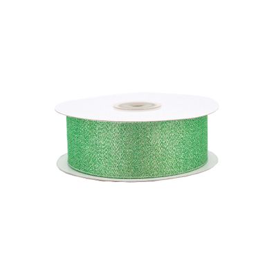 Glitzerband 38mm x 32m Rolle Grün / Silber
